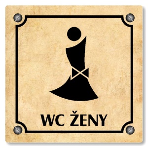 WC ženy, 148x148mm, pergamen, Kansas